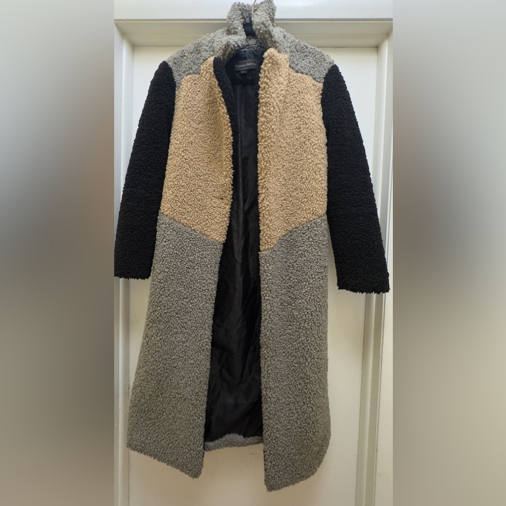 Stylish Black and Cream Teddy Jacket